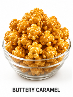 A bag of buttery caramel gourmet popcorn