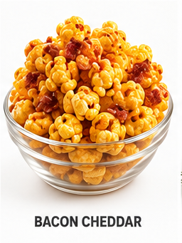 A bag of bacon cheddar gourmet popcorn