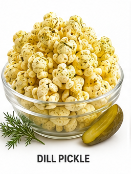 A bag of dill pickle gourmet popcorn