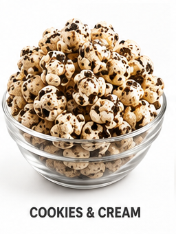 A bag of cookies and cream gourmet popcorn